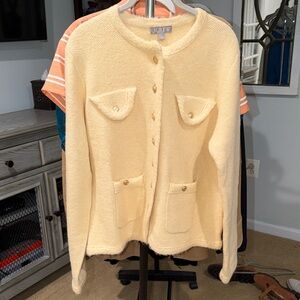 J. Crew Cream Knit Cardigan